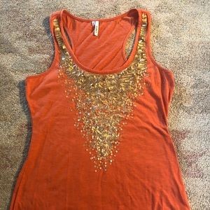 ☀️ Orange razor back tank ☀️